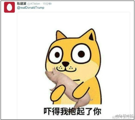 特朗普发推特称不要潜航器了 中国网友接连回复表情包