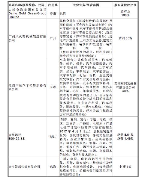 (赵薇夫妇持股公司情况)