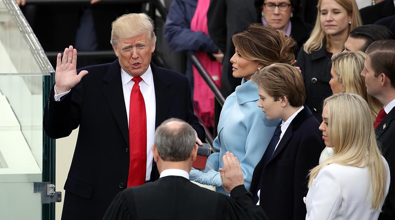 特朗普宣誓称为美国第45届总统