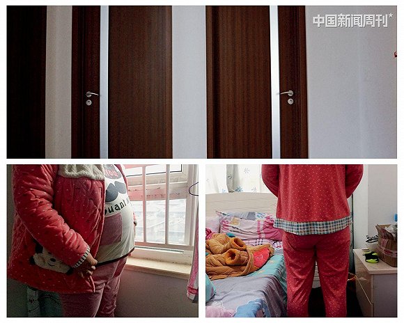 (上图)陈芳住在一套三居室内,同住的还有另外两名代妈,但都拒绝与记者接触,闭门不见。经过一番沟通,她们同意了由AA69公司后勤人员代为拍摄一张不带脸部的照片。摄影/冉文