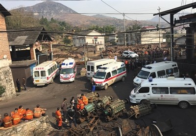 2月14日，湖南涟源市祖保煤矿爆炸事故现场，事故致10人遇难。因瞒报遇难人数，三名当地官员被立案调查。图/视觉中国