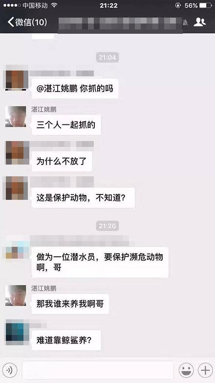 疑似捕鲸鲨事件当事人自称:发视频称捕到鲸鲨是开玩笑