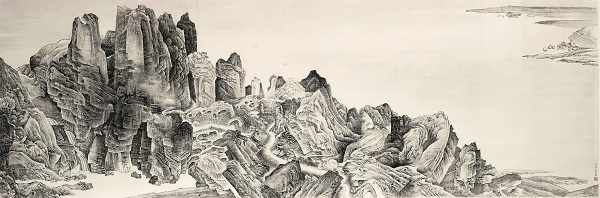 刘丹作品《烟山万壑拟李唐笔意》