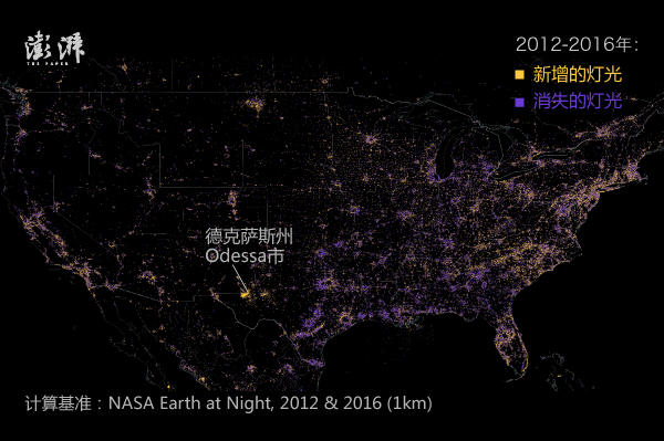 地图湃 | 夜间的地球:从四年内的灯光变化可以看出什么?
