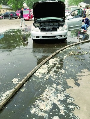北京蟹岛90余辆大巴私家车被烧成空壳:杨絮遇明火轰燃