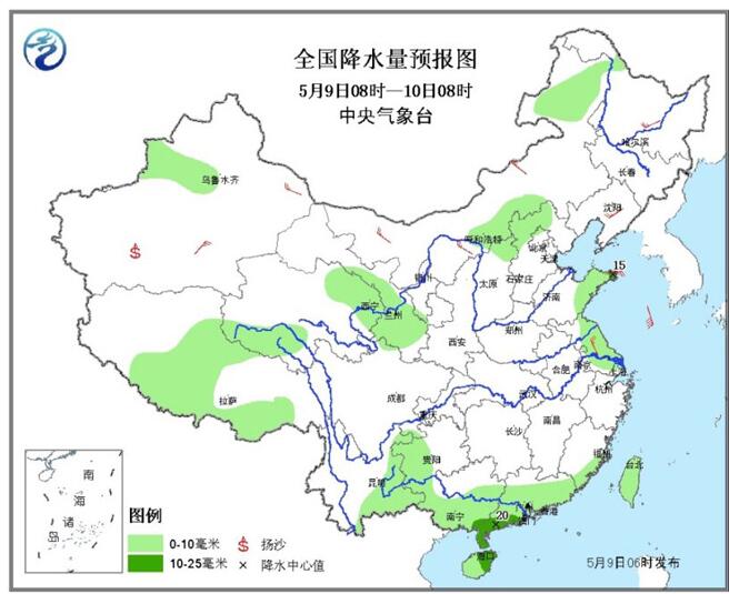 南方地区迎新一轮降水过程内蒙古等地多大风