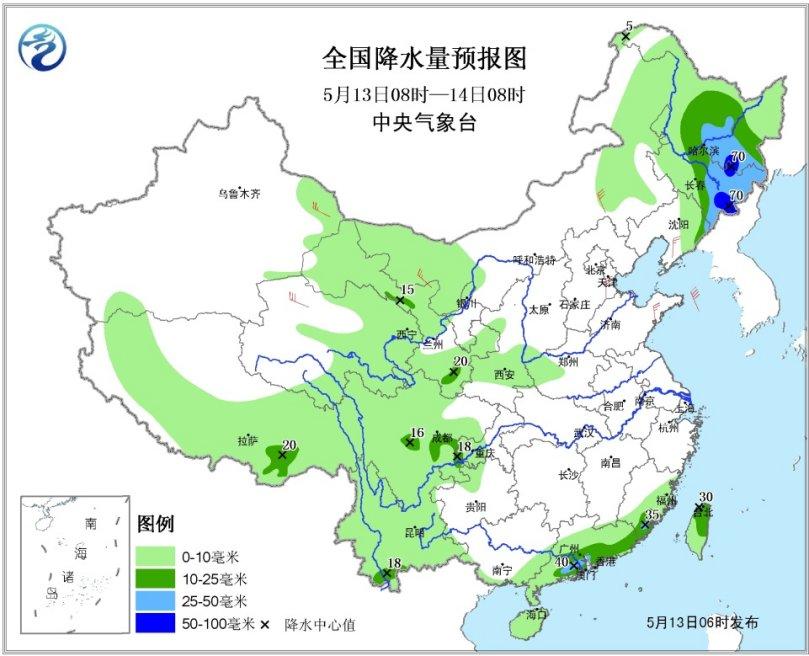 江南南部华南等地将迎强降水东北局地有明显降雨