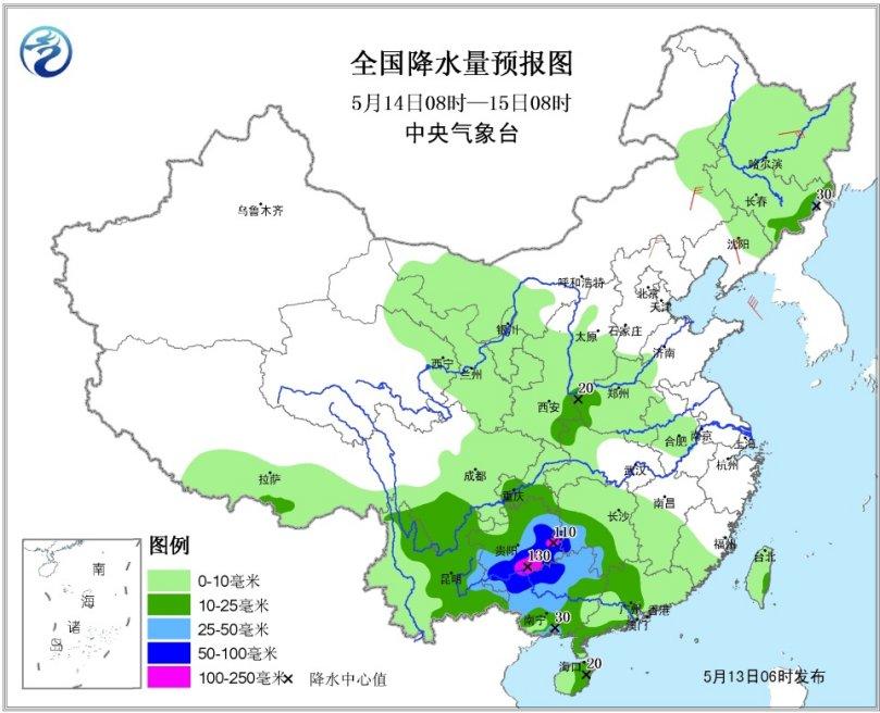 江南南部华南等地将迎强降水东北局地有明显降雨