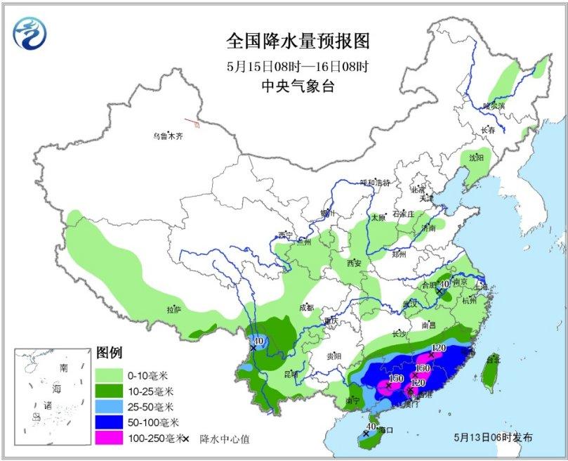 江南南部华南等地将迎强降水东北局地有明显降雨