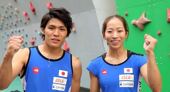 攀岩攀石赛男子世界第三,日本选手梄崎智亚与攀石赛女子世界第五,日本
