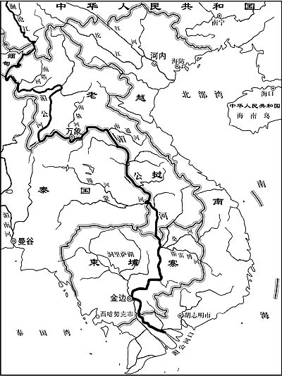 湄公河地图全图高清版图片