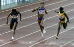 图文：世锦赛女子百米大战 威廉姆斯率先撞线
