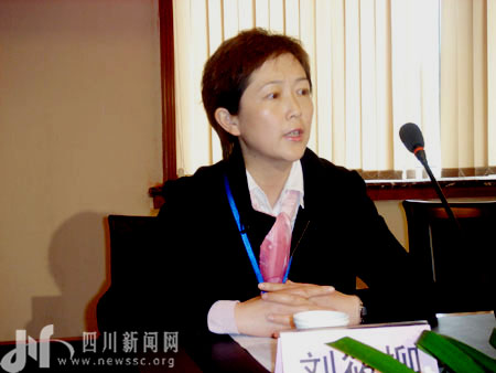 共青团成都市委书记刘筱柳正在介绍情况