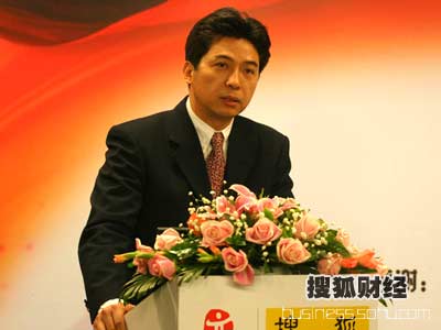 图：北京奥组委市场开发部副部长刘军讲话