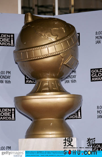 金球奖奖杯小雕像亮相,金球奖将于美国时间1月16日在好莱坞举行