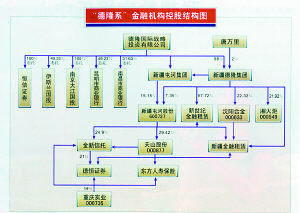 德隆系金融機構控股結構圖.武漢晨報供圖