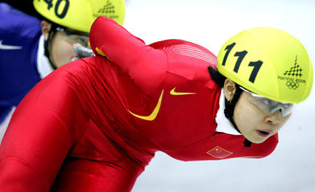 2006年2月19日凌晨,第20届冬奥会短道速滑女子1500米决赛在都灵结束