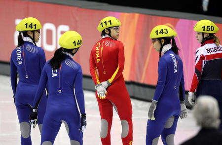 2月18日,在都灵冬奥会短道速滑女子1500米比赛中,世界排名第一的