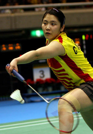 图文:中国男女队晋级四强 蒋燕皎在比赛中