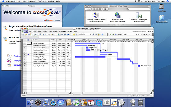 Microsoft Project on Mac OS