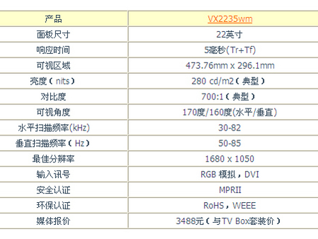 VX2235wm+Ӻ ۼ3488Ԫ