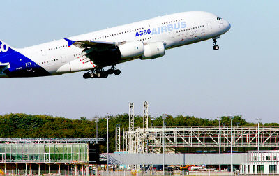 空客a380试飞(图)