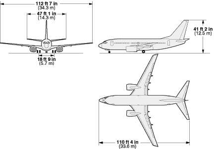 波音737三视图高清图片
