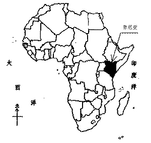 肯尼亞在非洲位置圖
