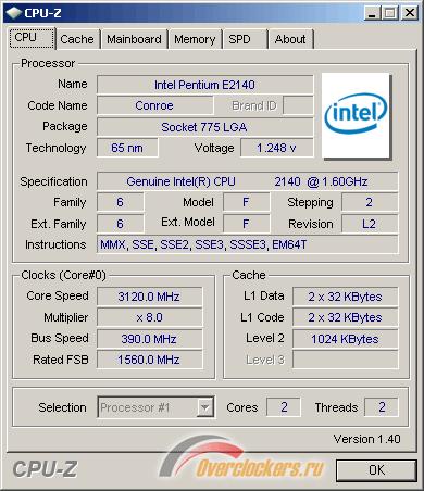 Pentium E2140Ƶ1.6GHz3GHz