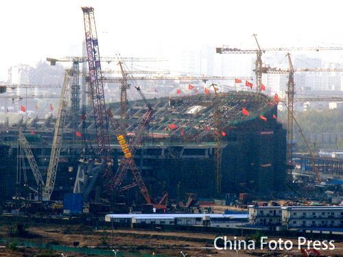 图文：申奥成功六周年北京变化 05年11月的鸟巢