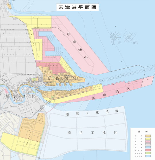 天津港港区分布图图片