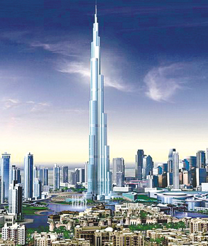 世界第一高楼迪拜塔4000人施工3天长高一层