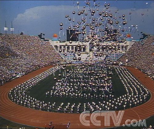 图文：CCTV《同一个梦想》 洛杉矶奥运会开幕式