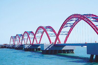 曹妃甸纳潮河大桥图片
