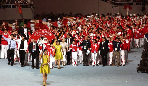 10月2日,2007年世界夏季特奥会开幕式在上海体育场举行