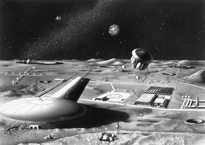 未来月球基地设想图
