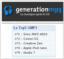 NWZ-A810 MP3аTOP5 