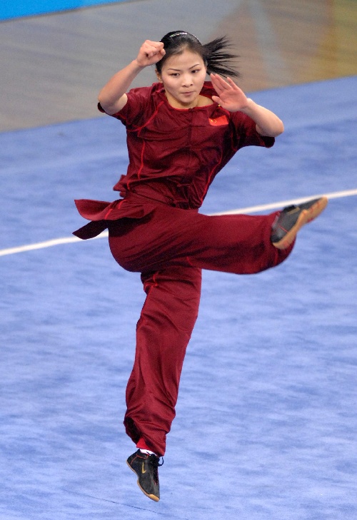 当日,在北京举行的好运北京第九届世界武术锦标赛女子南拳
