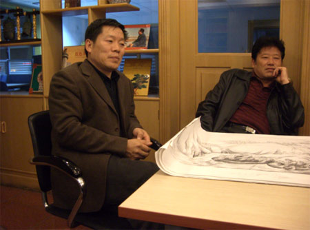 “爱心2008”—《中华奥运梦》大型公益活动组委会秘书长刘军在研讨会现场。  