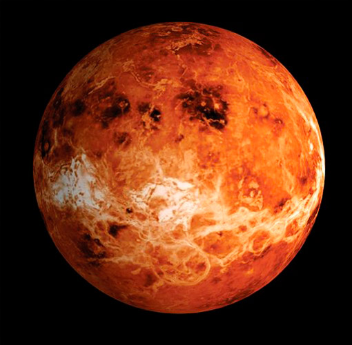 美国麦哲伦探测器拍摄到的金星图像