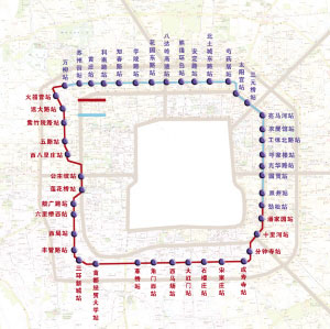 北京10号线线路图图片