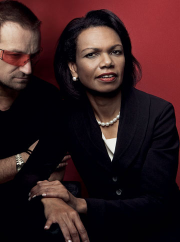 Condoleezza Rice Bono-graced Africa-issueķ Annie Leibovitz