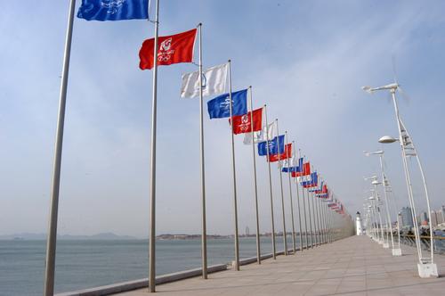 青岛奥帆中心国旗顺序图片