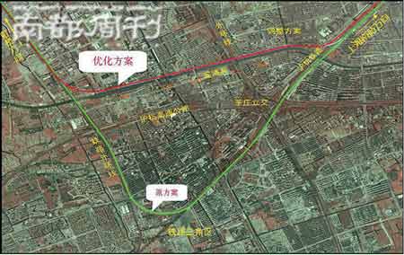 地铁莲花路站至铁路外环线段沿淀浦河通道线位方案。