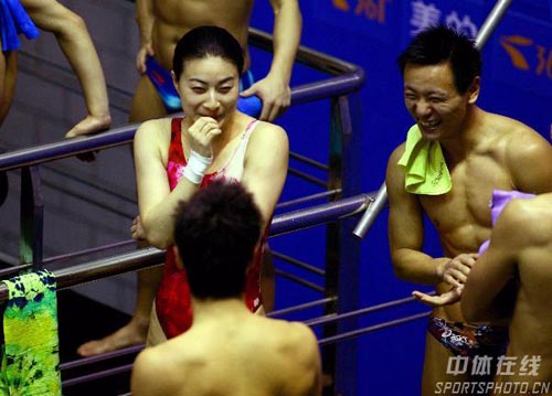 中国跳水队训练照片