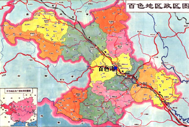 广西百色地理位置图片
