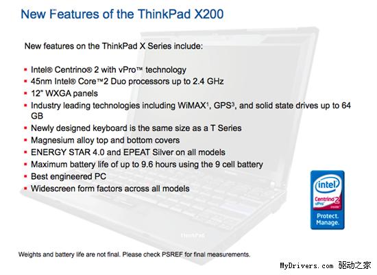 ThinkPad X200/SLȫϵƷع