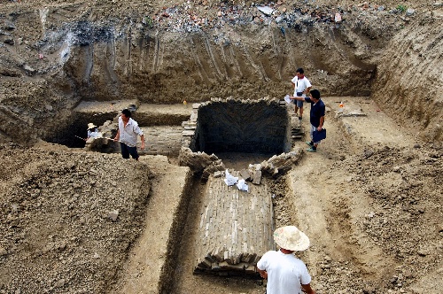 组图:湖北襄樊发现魏晋南北朝时期墓葬