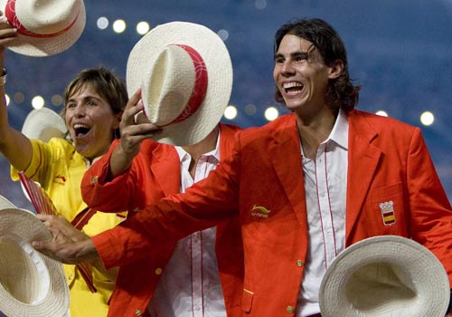 图文：奥运会入场式 西班牙网球手纳达尔