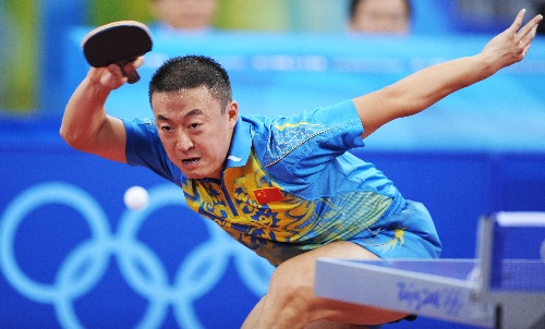 新华社照片,北京,2008年8月21日     (北京奥运)(5)乒乓球——马琳